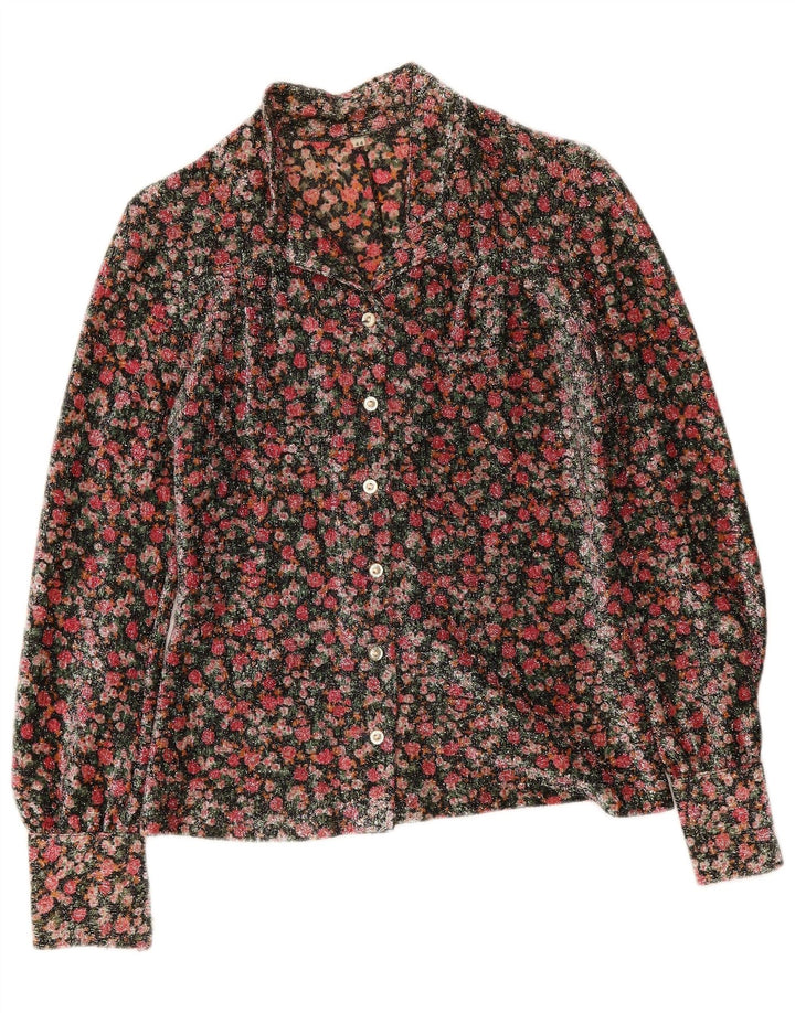 Blouse chemise femme vintage IT 44 Medium Multicolore Floral