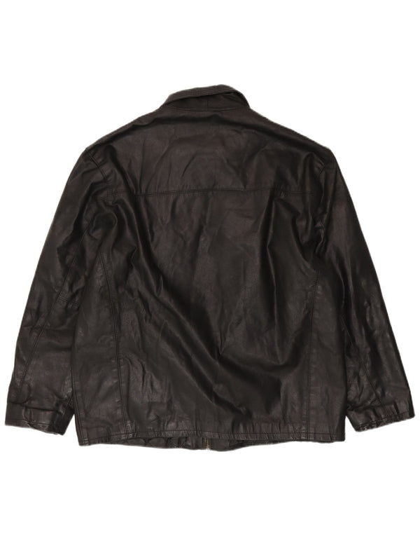 1957 LEGENDARY Veste en cuir Firenze pour homme UK 42 XL Cuir noir