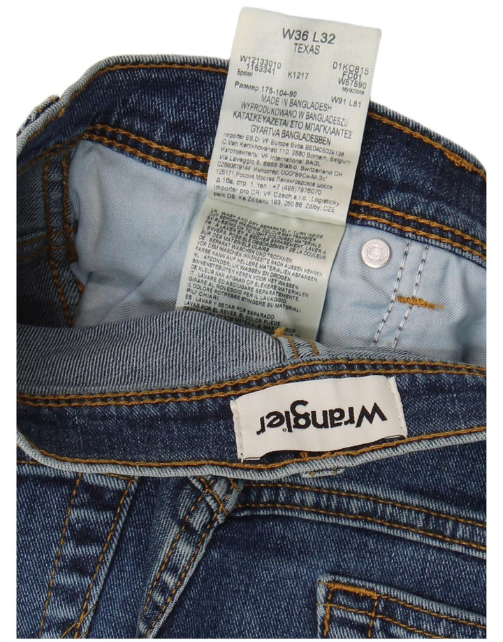 Wrangler Jean Droit Texas Homme W36 L32 Bleu Coton