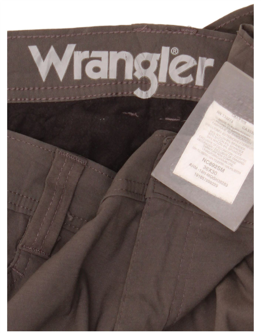 Wrangler Pantalon Cargo Droit Homme W36 L30 Nylon Gris