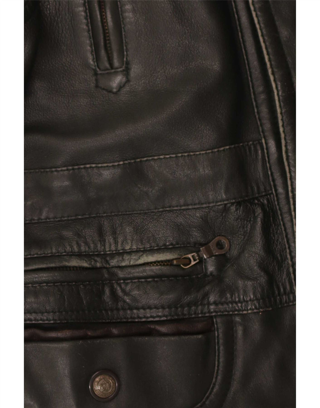 Shelter Bay Manteau en cuir pour homme UK 38 Medium Noir