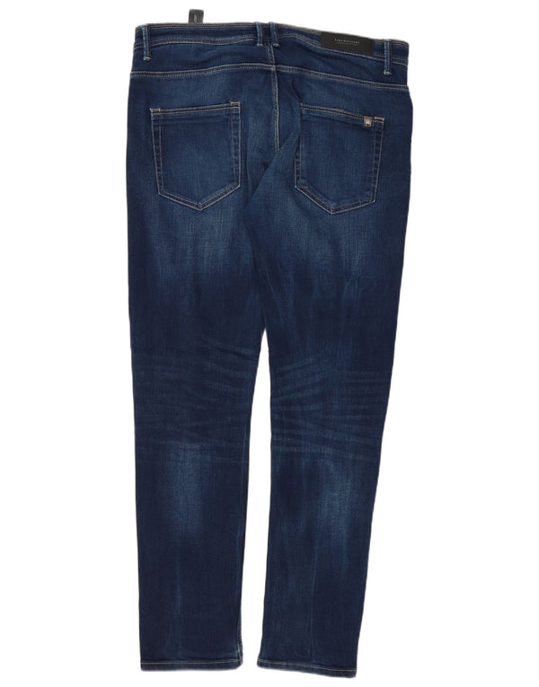 Zara Jean skinny pour homme EU 44 Large W34 L32 Bleu Coton