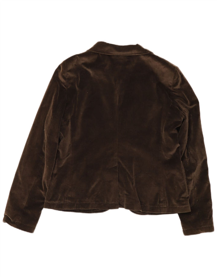 Henry Cottons Veste blazer en velours à 2 boutons pour femme IT 48 XL en coton marron