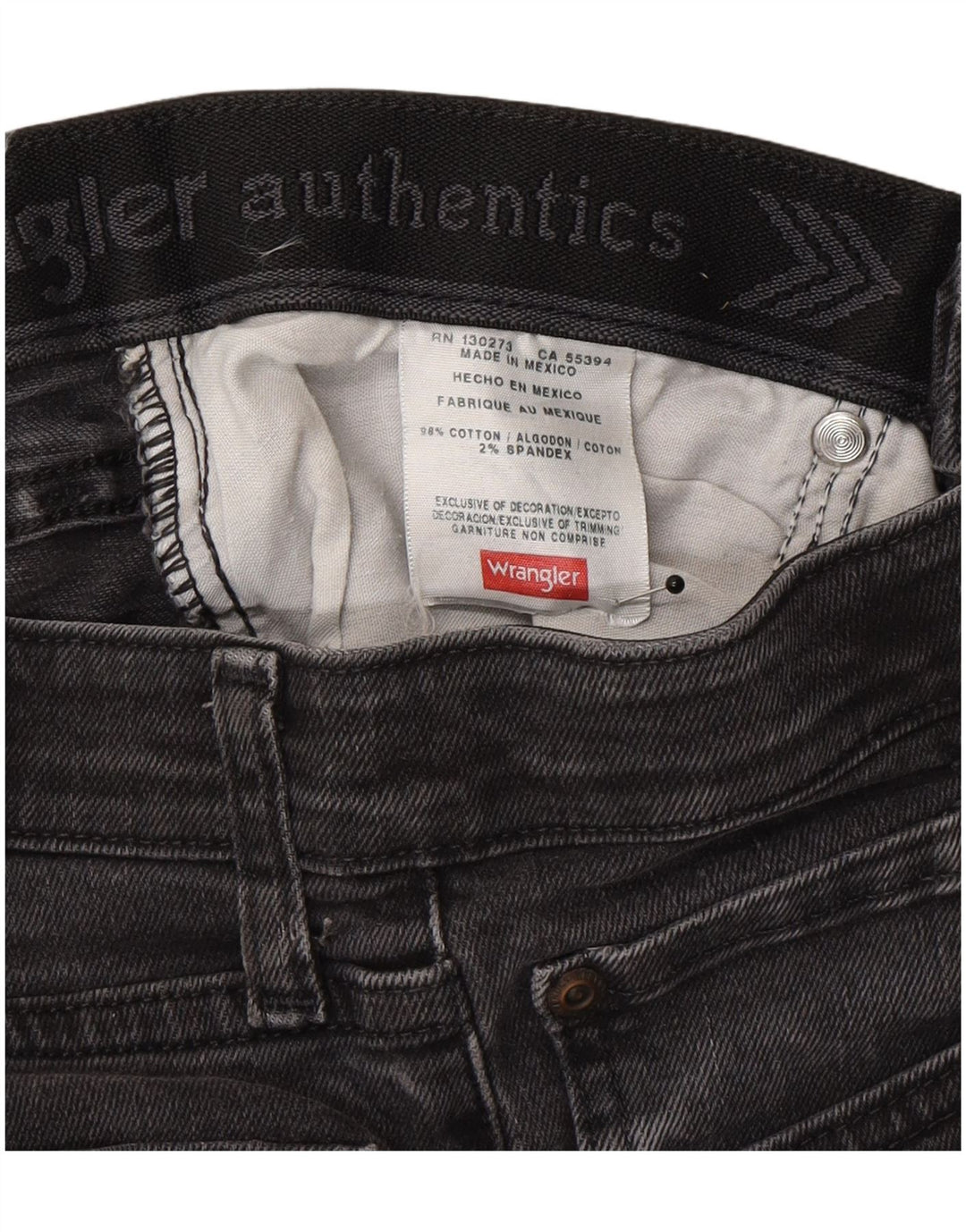 Wrangler Jean droit homme W28 L30 gris coton