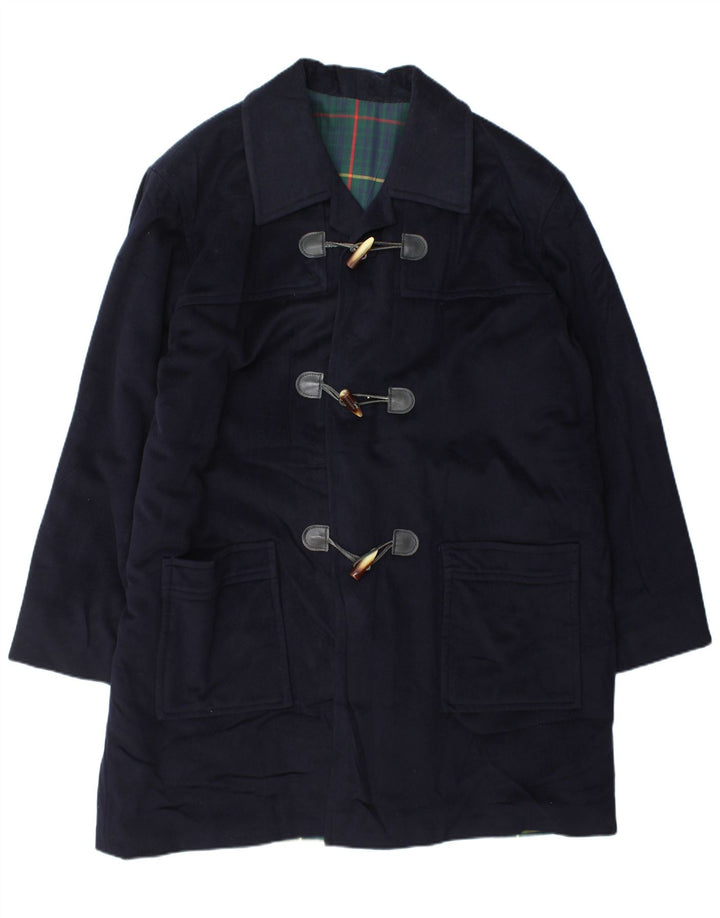 vintage Homme Duffle Coat UK 44 2XL Bleu Marine