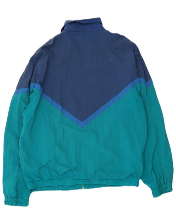 Club Veste de Survêtement Coupe Ample Homme Bleu Moyen Colourblock
