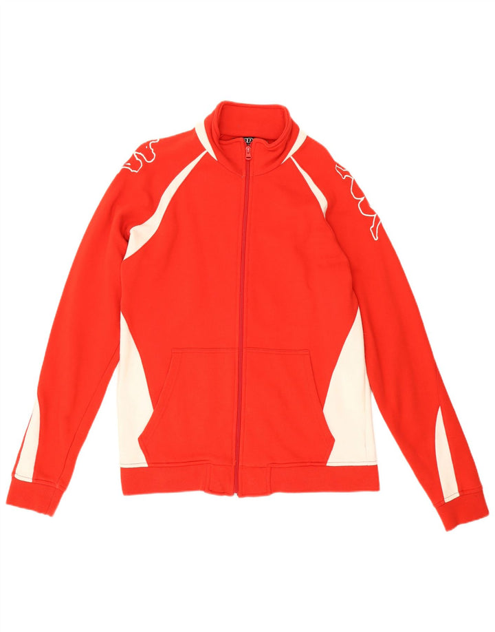 Kappa Veste de Survêtement Graphique Homme Rouge Moyen Coton Colorblock