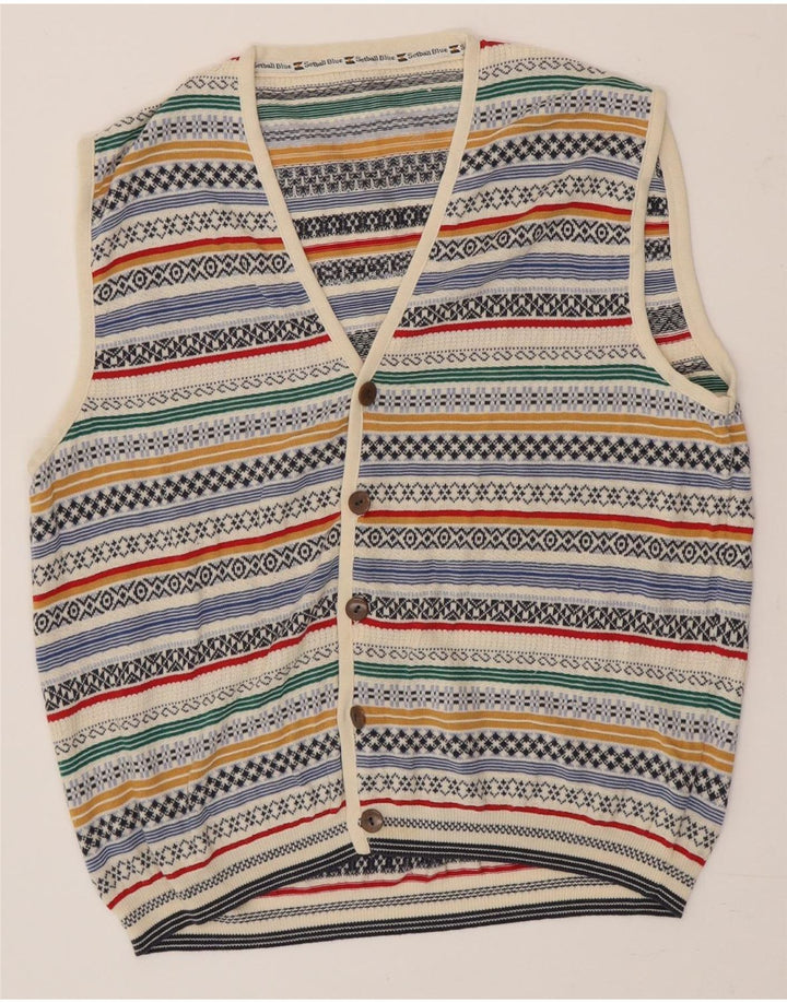 Gabriella Frattini Pull Cardigan Homme Moyen Multicolore Fair Isle
