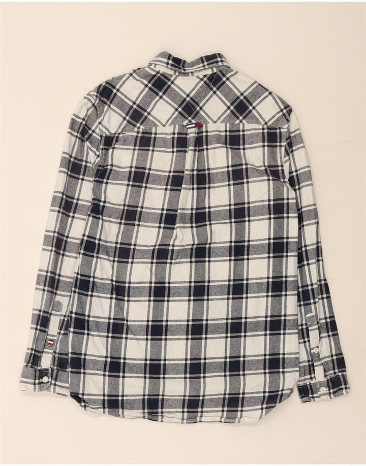 TOMMY HILFIGER Chemise Regular Fit en Flanelle pour Homme Petit Carreau Bleu Marine en Coton