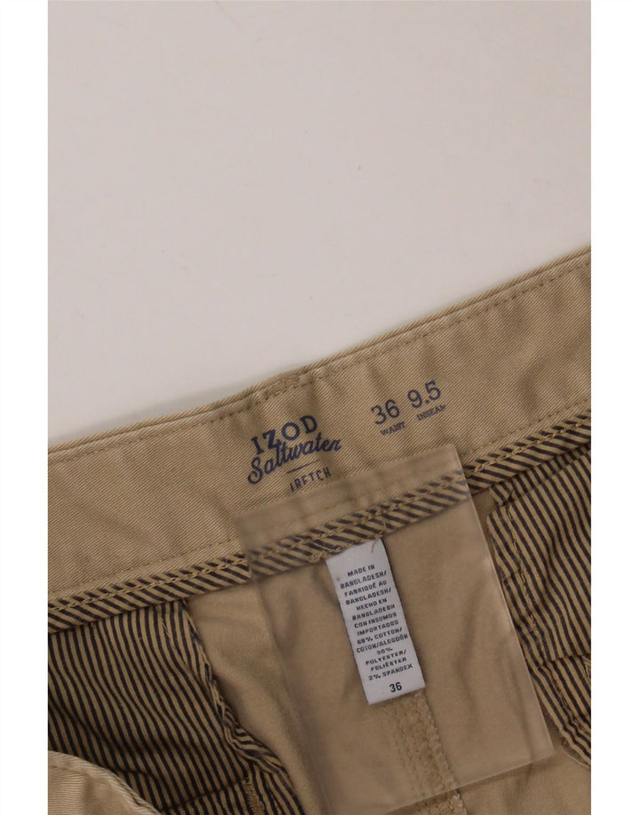 IZOD Short Chino Homme Eau Salée W36 Grand Coton Beige