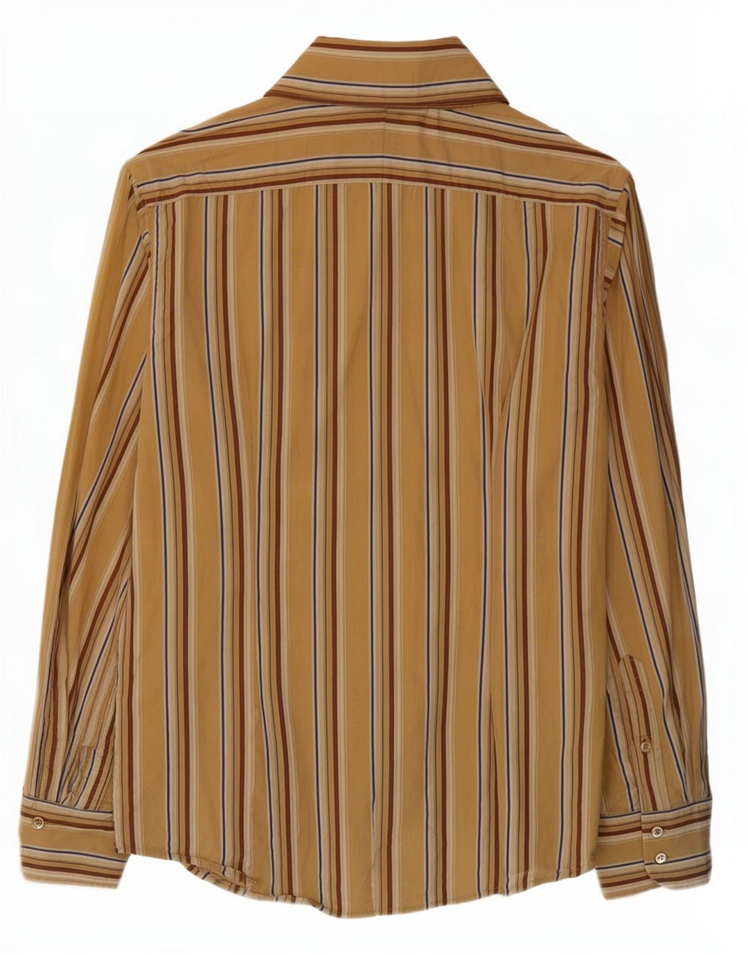 Benetton Chemise Beige Moyen Rayé Homme