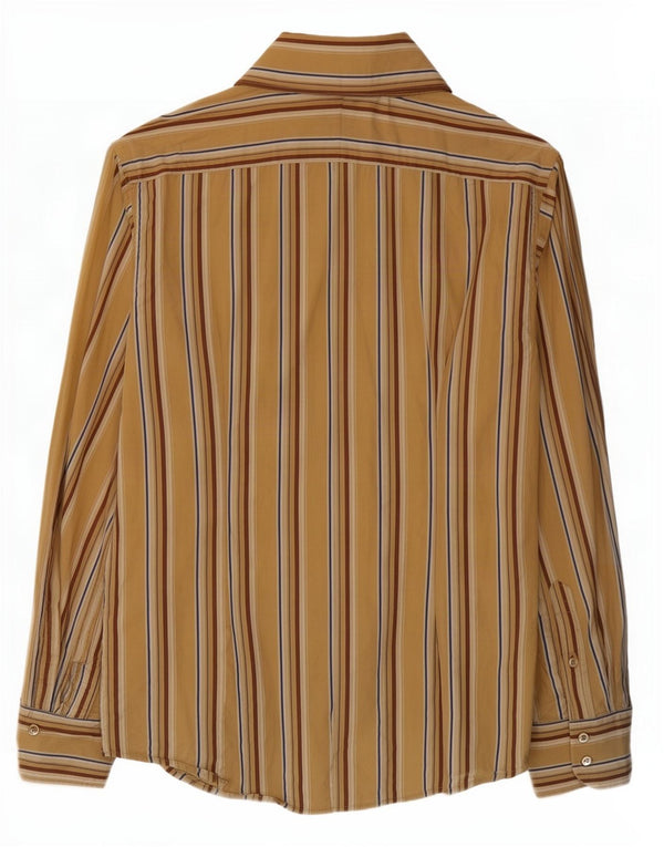 Benetton Chemise Beige Moyen Rayé Homme