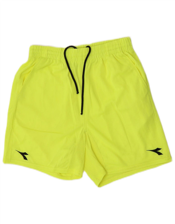 Diadora Short de Sport Homme Vert Moyen Polyester