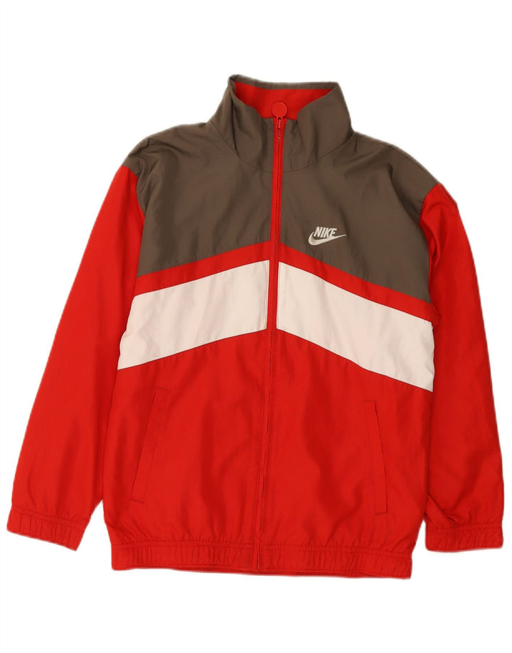 Veste de survêtement Nike Graphic pour garçon, 10-11 ans, rouge moyen, colour block