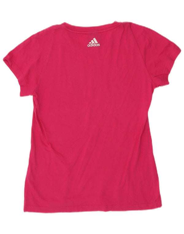 Adidas T-shirt graphique pour femme UK 12/14 Rose moyen
