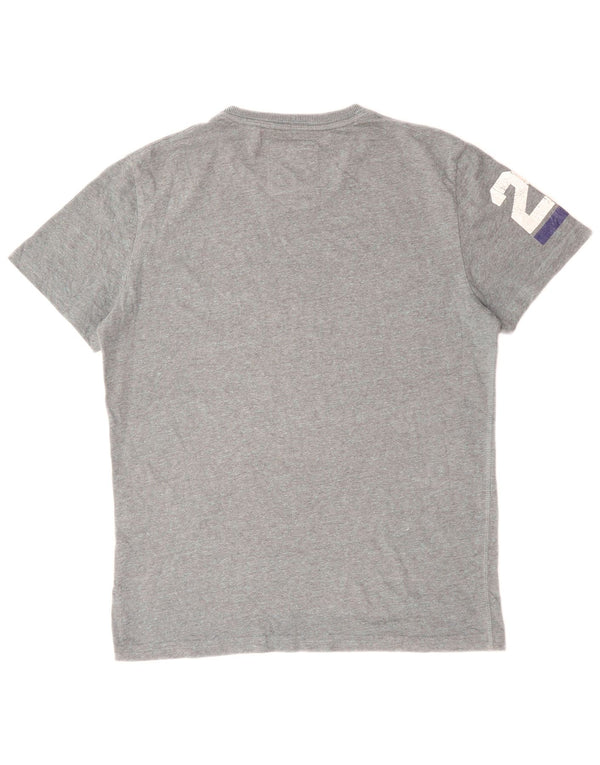 Superdry T-Shirt Graphique Homme Grand Gris Coton