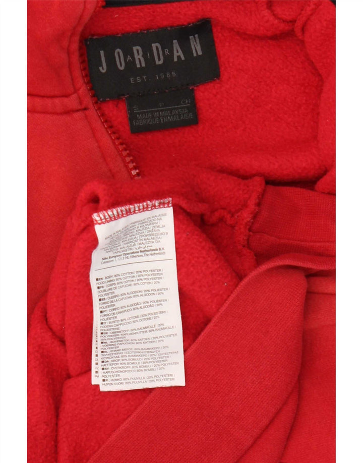Jordan Pull à capuche zippé pour homme Petit coton rouge