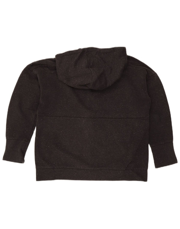 Adidas Pull à capuche zippé graphique pour femme UK 12/14 Gris moyen moucheté