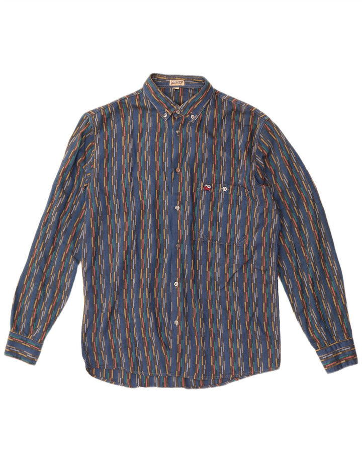 Chemise en flanelle Master pour hommes, petites rayures bleues