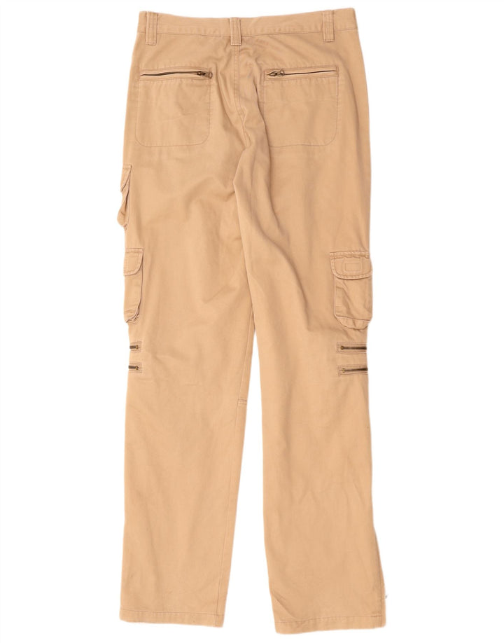 VINTAGE Pantalon Cargo Droit Homme IT 50 Large W34 L35 Coton Beige