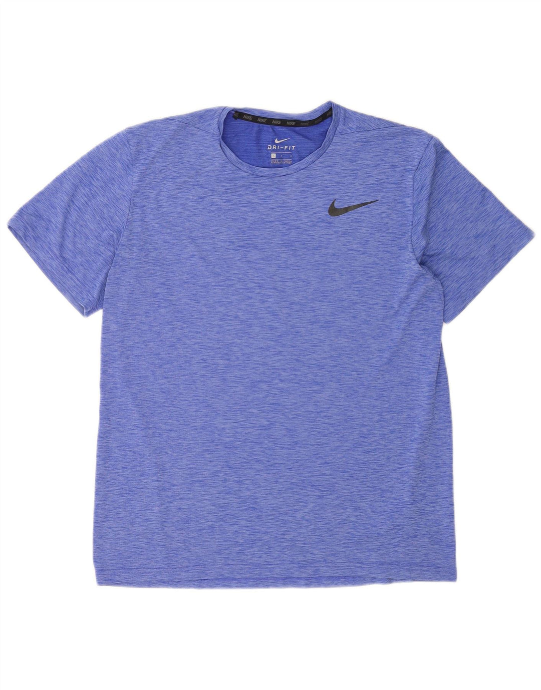 Nike Hommes Dri Fit T-Shirt Haut Large Bleu Moucheté Polyester