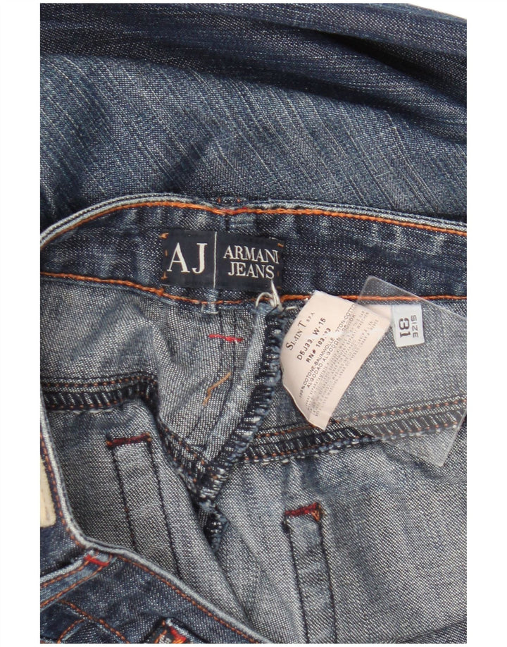 Armani Femme Jean Évasé W31 L32 Bleu Marine Coton