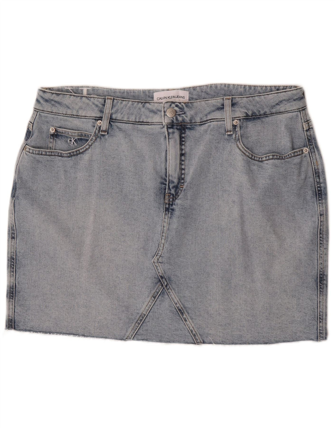 Calvin Klein Mini jupe en jean pour femme W36 L17 Bleu