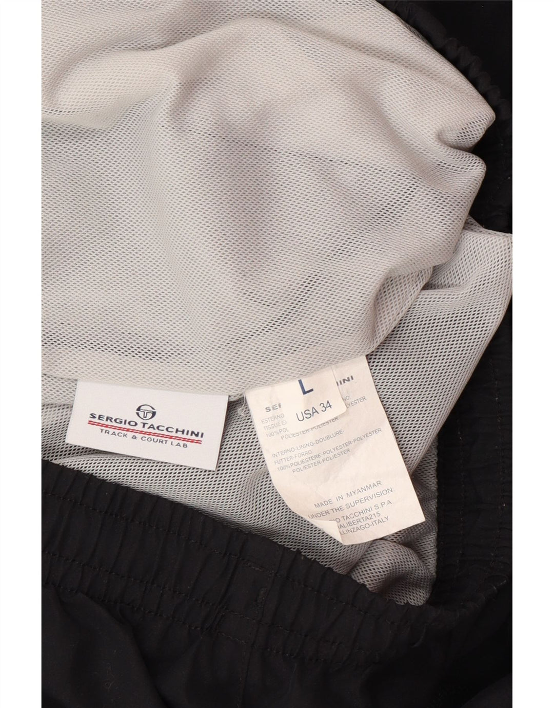 SERGIO TACCHINI Pantalon de Survêtement Homme Large W34 L31 Noir Polyester