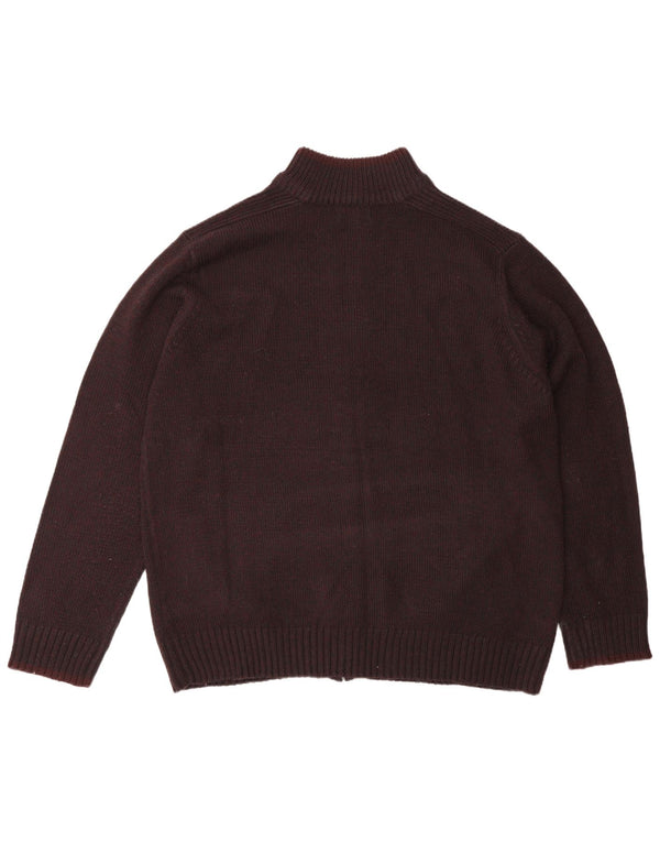 Marks & Spencer Pull Cardigan Coupe Régulière pour Homme 2XL Bordeaux Polyacrylique