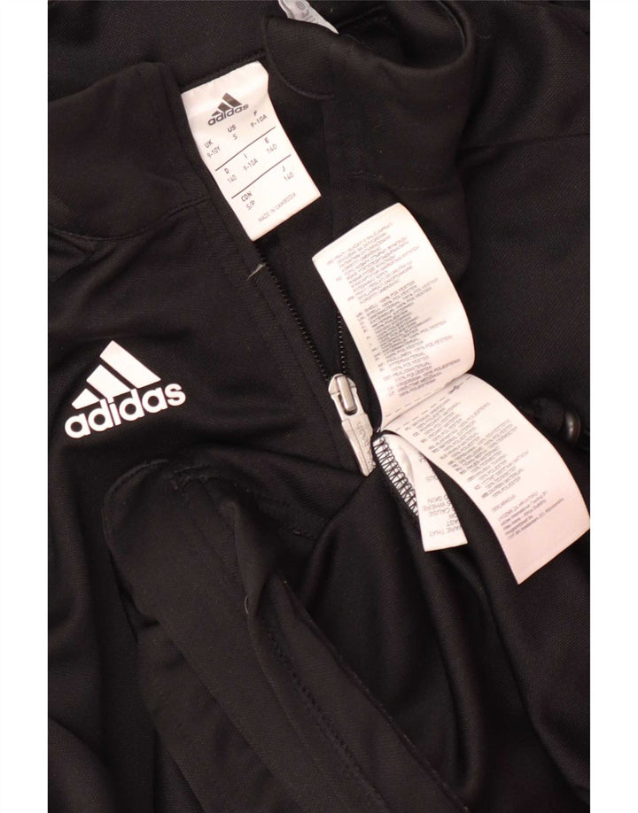 Veste de survêtement Adidas Climalite Garçon 9-10 ans Noir Polyester