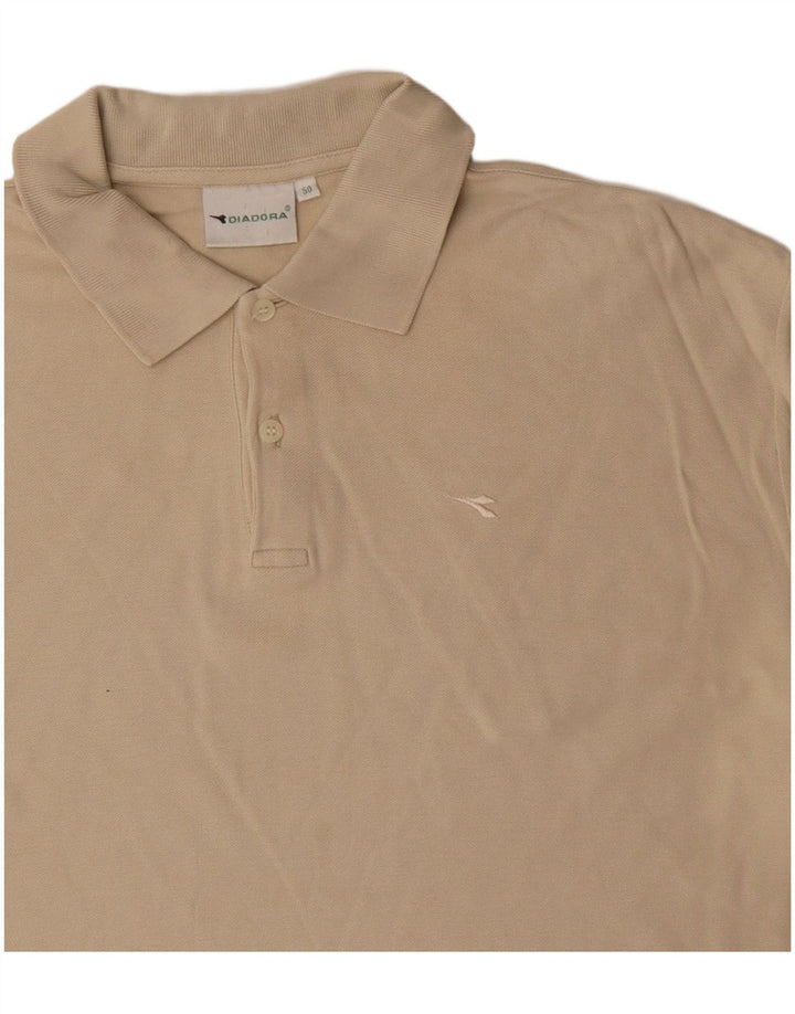 DIADORA Polo Manches Longues Homme IT 50 Coton Beige Moyen