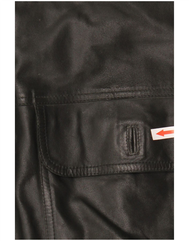 veste en cuir homme vintage IT 48 Medium Noir