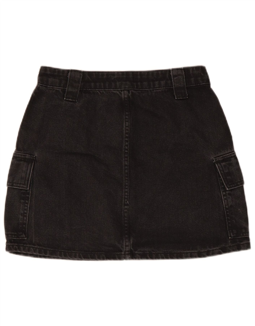 TOPSHOP Mini jupe cargo en jean pour femme UK 8 Small W26 en coton noir
