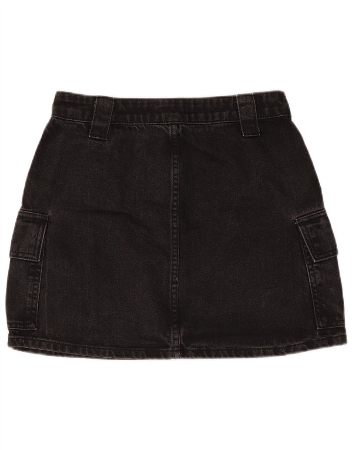 TOPSHOP Mini jupe cargo en jean pour femme UK 8 Small W26 en coton noir