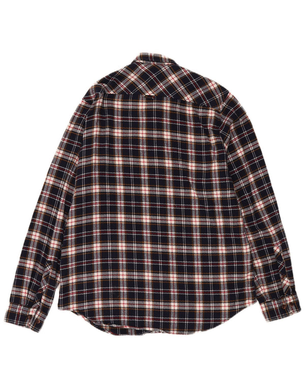 Superdry Chemise Regular Fit Flannel XL Bleu Marine à Carreaux Coton