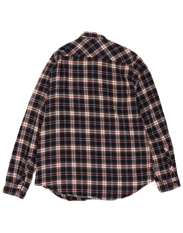 Superdry Chemise Regular Fit Flannel XL Bleu Marine à Carreaux Coton