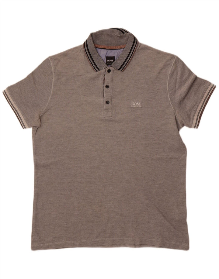 Hugo Boss Homme Regular Fit Polo Large Gris Coton
