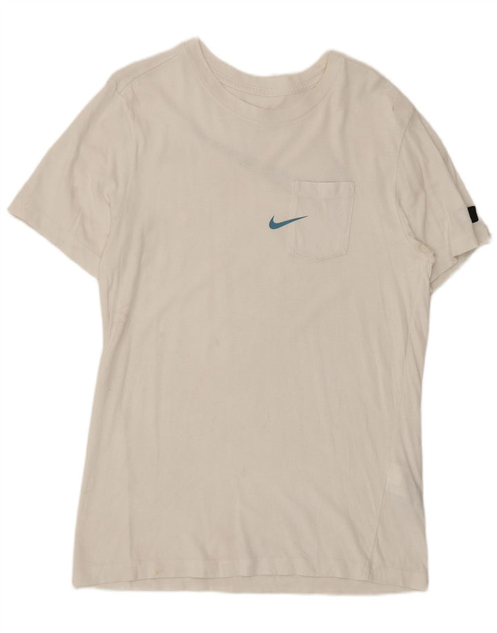 Nike T-shirt graphique pour hommes, petit, en coton blanc