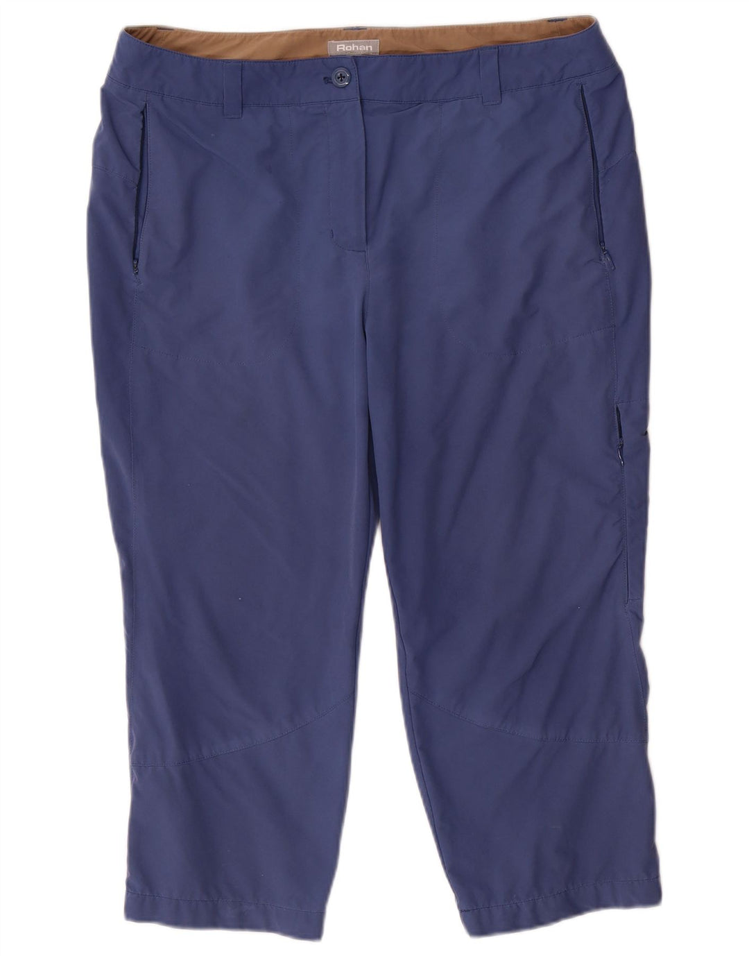 Rohan Pantalon cargo cargo pour femme UK 14 Large W36 L22 Bleu Polyamide
