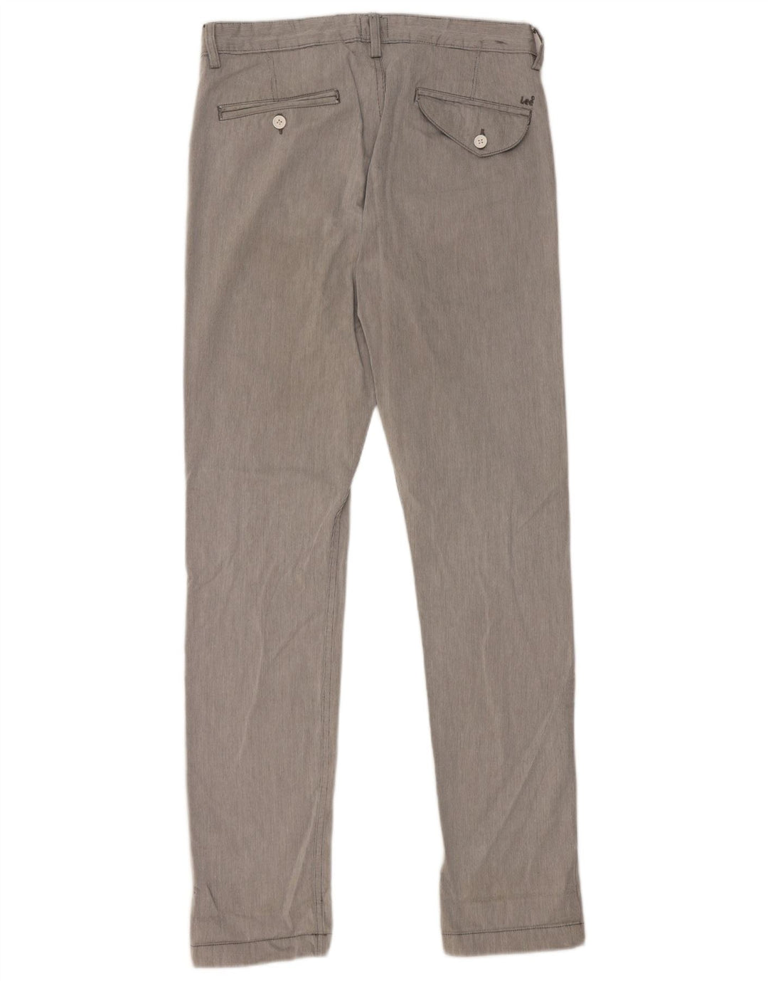 Lee Pantalon Chino Slim Homme W31 L32 Gris Coton à Rayures