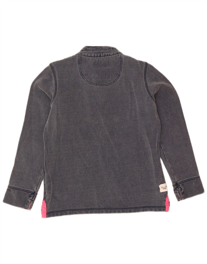 Crew Clothing Sweat-shirt à col boutonné pour femme UK 10 Petit Bleu marine