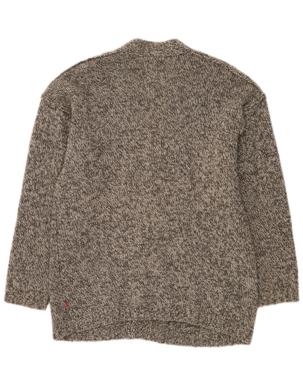 Jackpot Cardigan Homme Pull Large Gris Moucheté