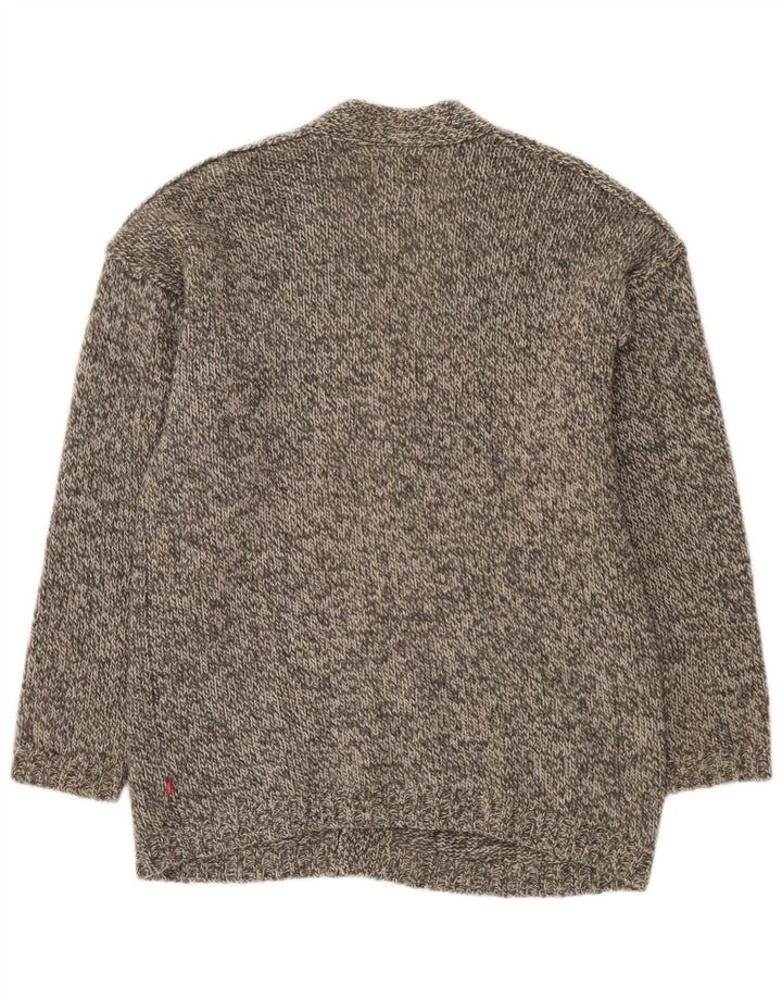 Jackpot Cardigan Homme Pull Large Gris Moucheté