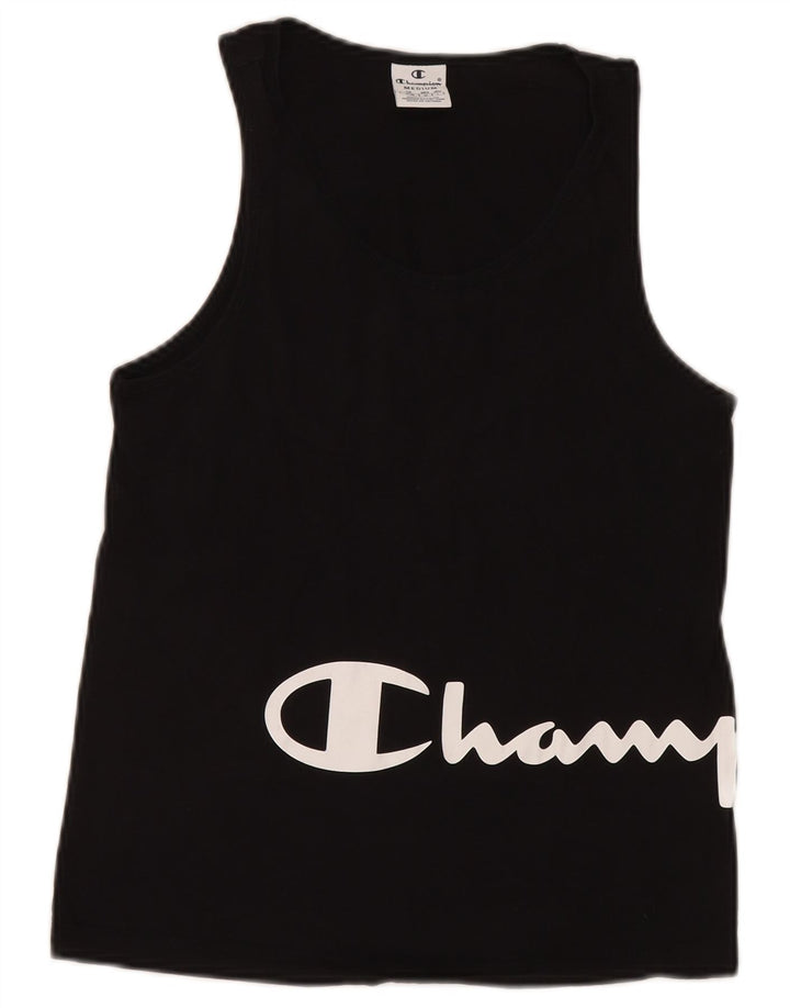 Champion Débardeur graphique pour femme UK 12 Medium Noir
