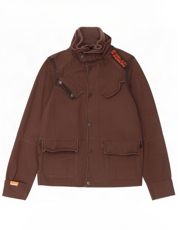 Superdry Mens Utility Jacket UK 40 Large Brown