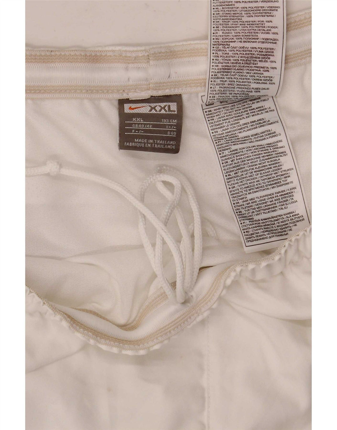 Nike Short de sport pour homme 2XL Blanc Polyester