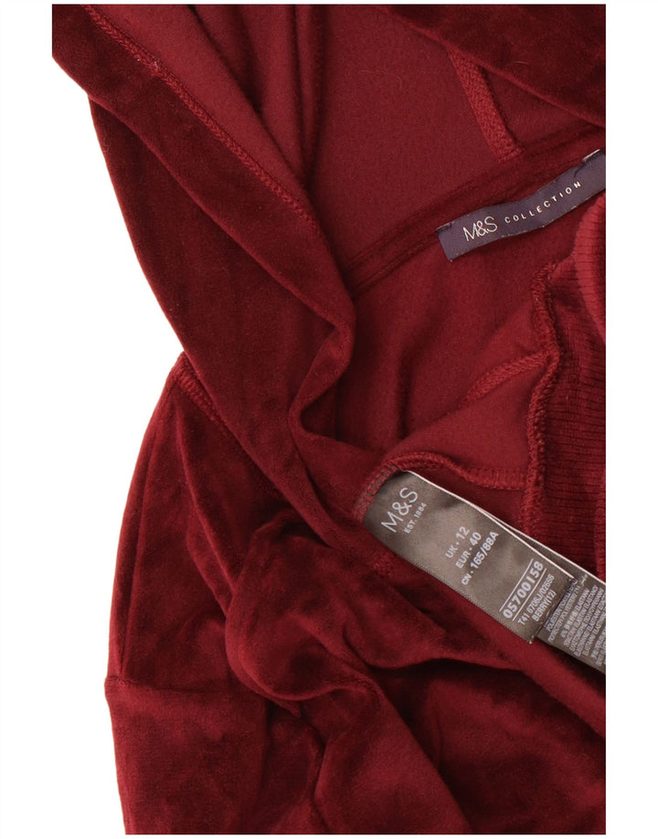 Marks & Spencer Pull à capuche zippé surdimensionné pour femme UK 12 Bordeaux moyen
