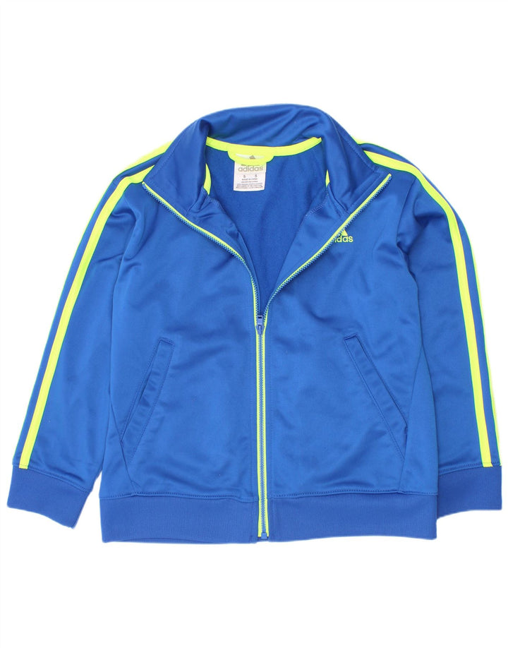 Adidas Veste de survêtement graphique pour garçon 4-5 ans Bleu Polyester