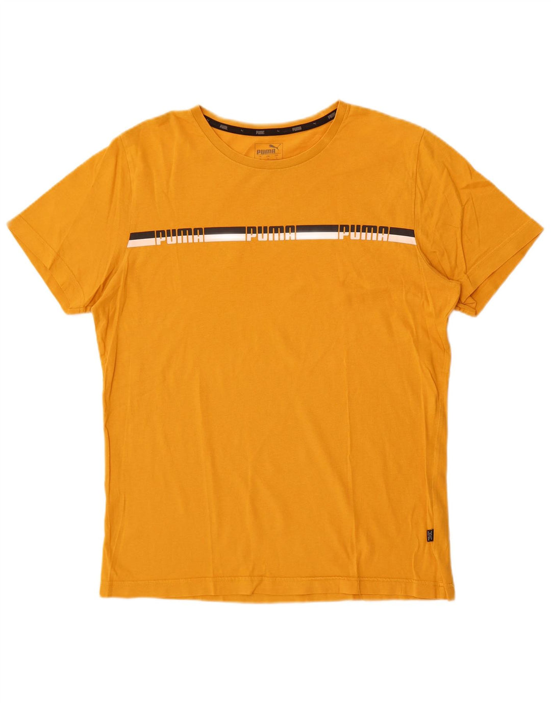 Puma T-Shirt Graphic Homme Jaune Moyen Coton