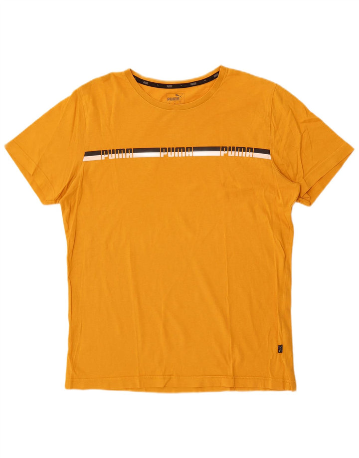 Puma T-Shirt Graphic Homme Jaune Moyen Coton